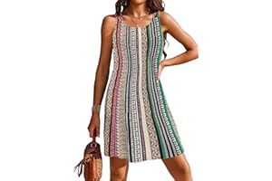 Doreyi Womens Swimsuit Cover Up Spaghetti Strap Eyelet Embroidery Scoop Neck Sleeveless Casual Summer Dress Bikini Coverup