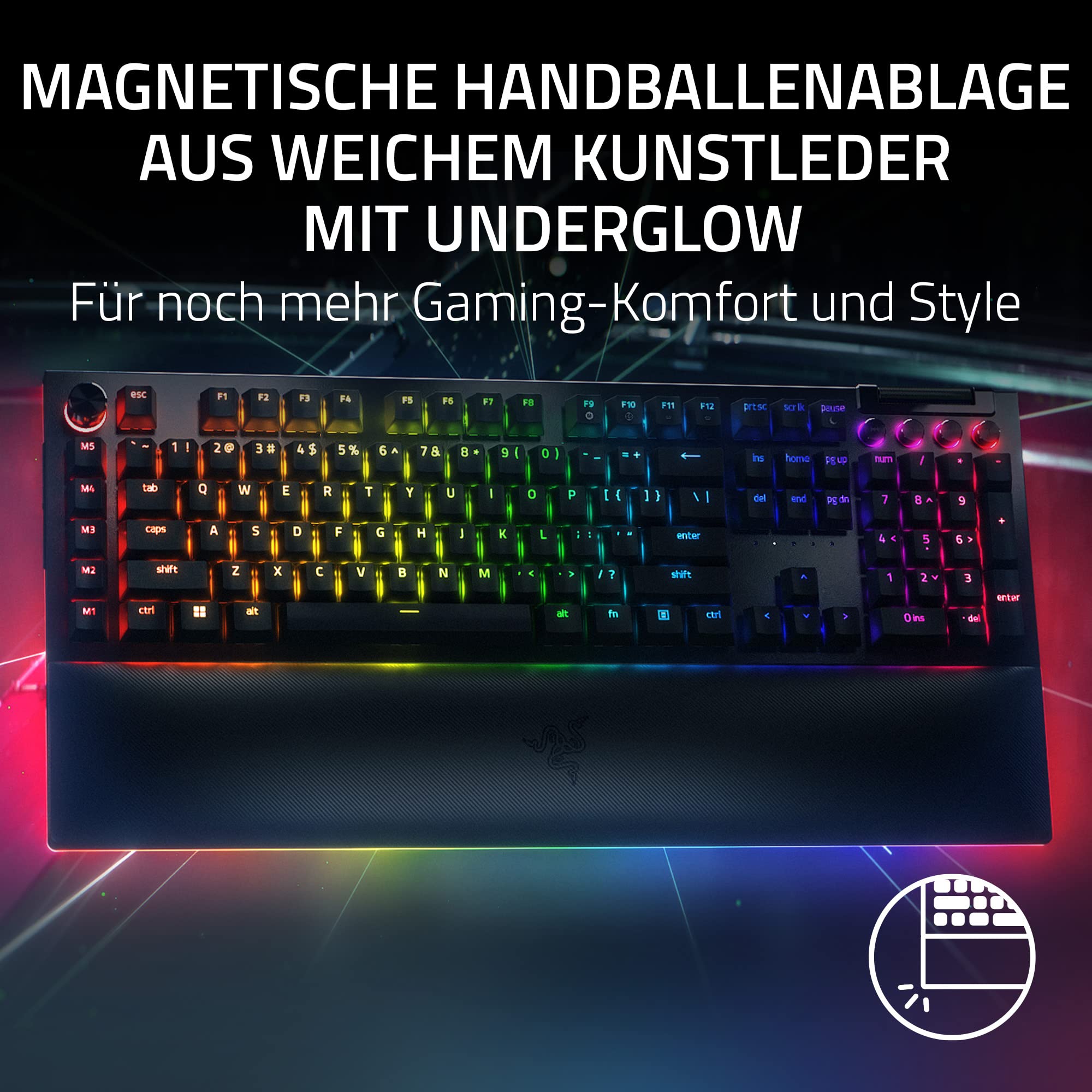 Razer BlackWidow V4 X Minecraft Edition - Mechanische Gaming-Tastatur - Chroma RGB (grüne Clicky Switches, 6 dedizierte Makro-Tasten, Doubleshot-ABS-Tastenkappen) QWERTY US-Layout | Minecraft 5