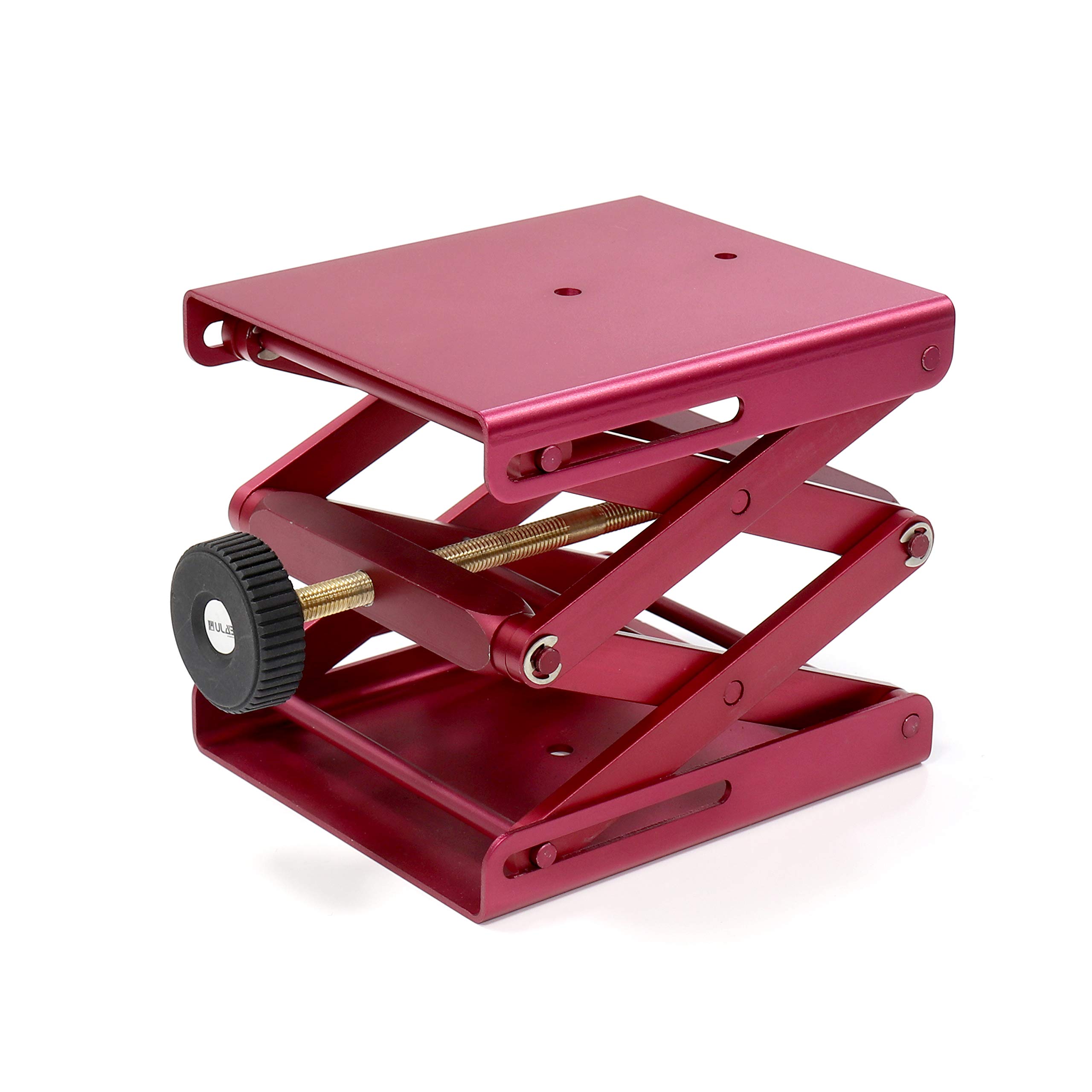 ULAB Scientific Lab Jack, Aluminium Lift Table, Jack Platform 4.8"x5.5" Max. Height up to 9.5", ULJ1001