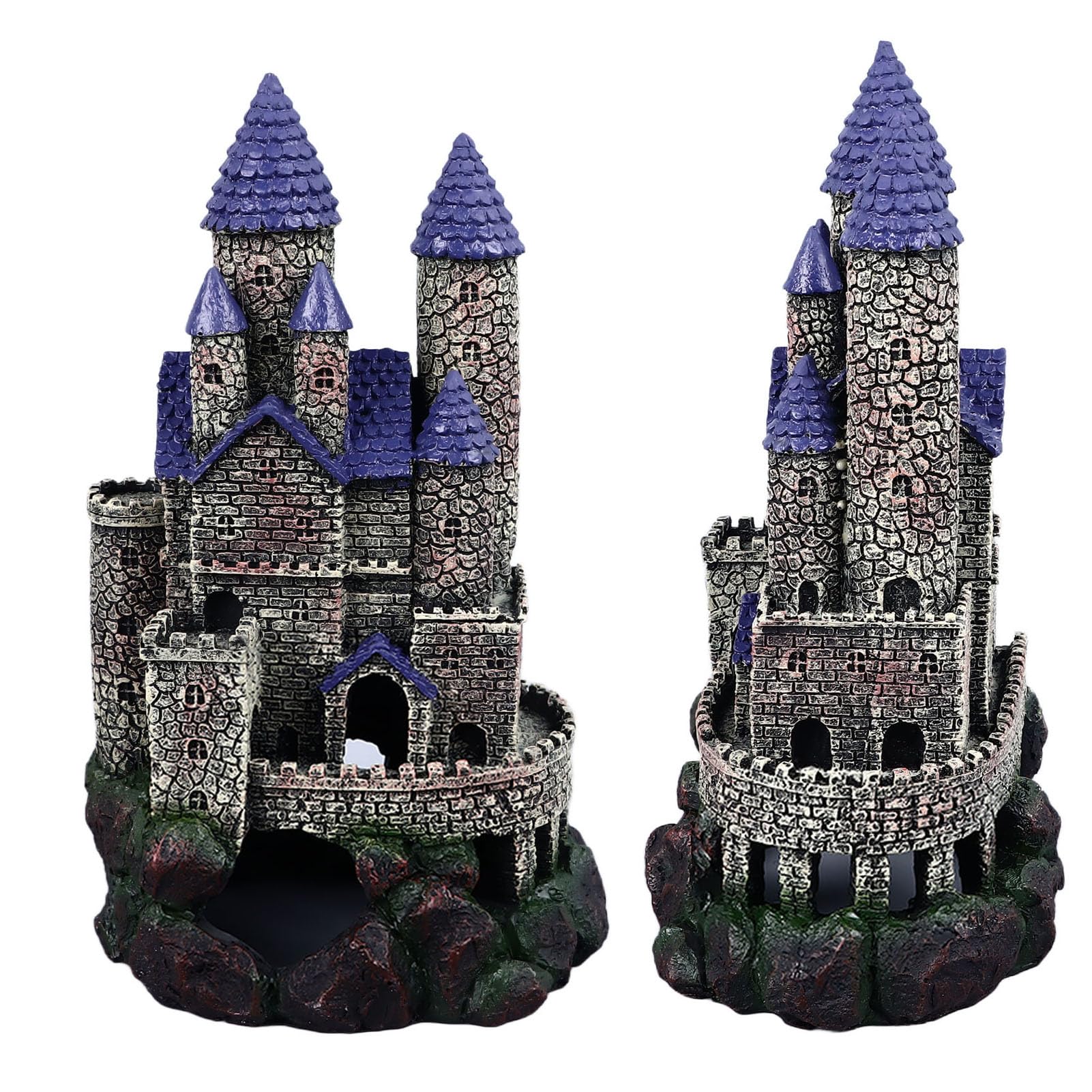 Huairdum Aquarium Castle Decoration, Eco-Friendly Aquarium House Ornament Resin for Saltwater