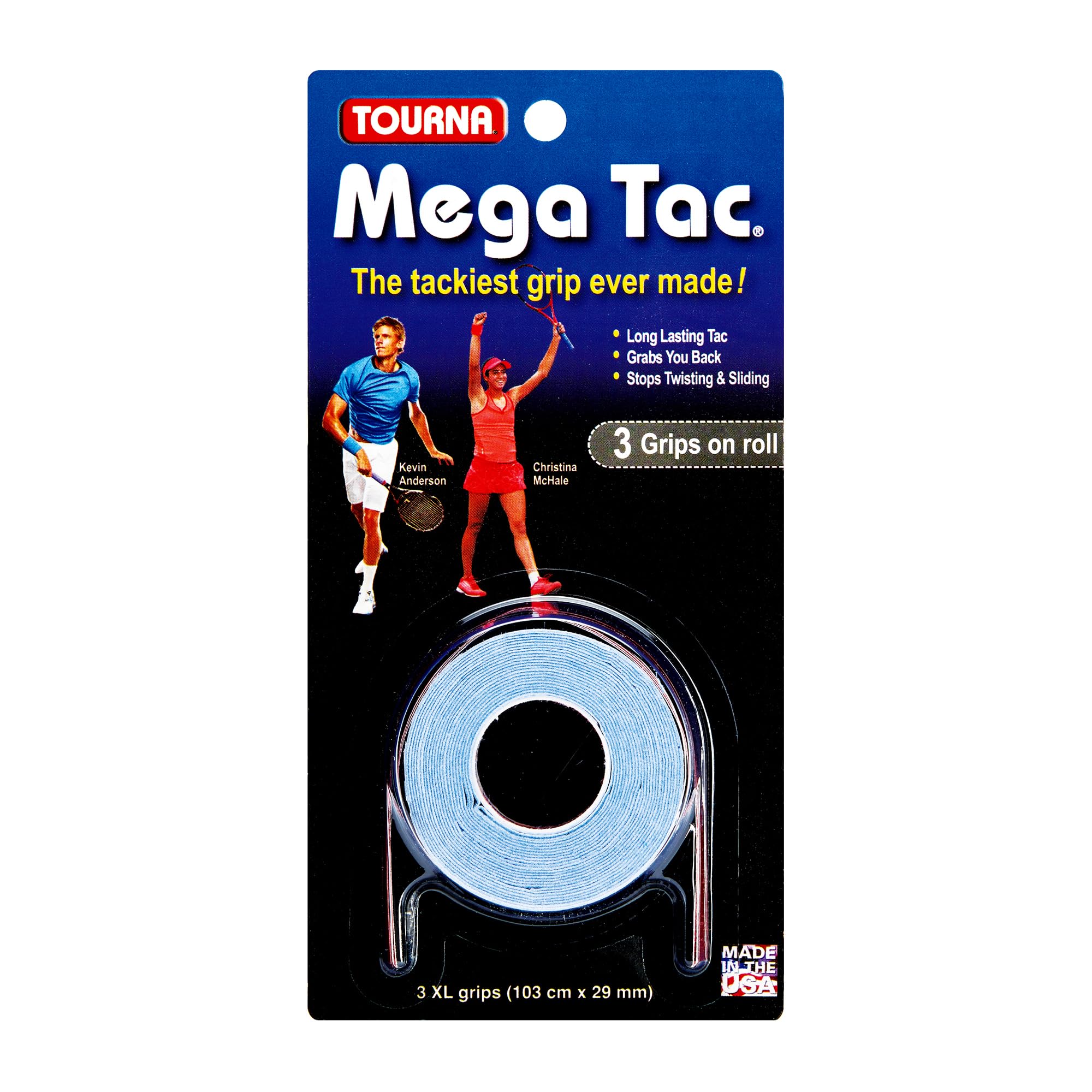 Unique TOURNA MEGA TAC BLUE 3 GRIP ROLL