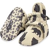 Zutano Unisex Organic Cotton Baby Booties, Stay-On and Non-Slip, Newborn to Toddler