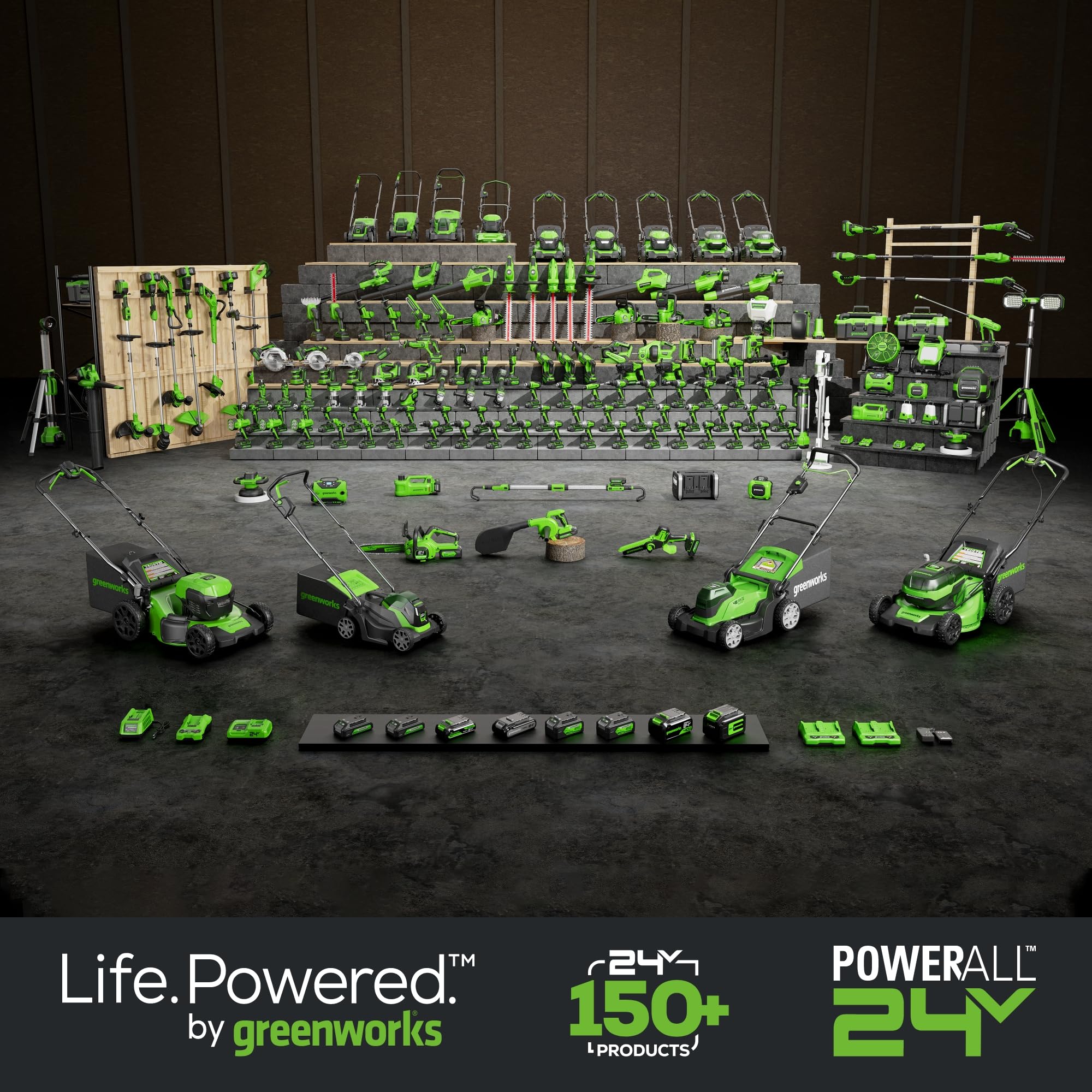 Greenworks 24V Brushless Cordless Drill and Impact Driver,Power Tool Combo Kit Included 1/2”Drill & 1/4”Hex Impact Driver and (2) Batteries, Fast Charger, 2 pcs Drill Bit Set & Bag