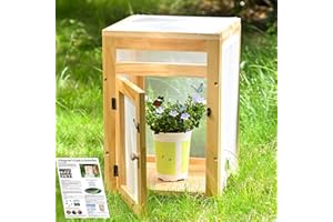 Yohsnor Butterfly Habitat Cage Kit - 15.7" Monarch Caterpillar House with Wooden Frame & Mesh Enclosure, Grow Tent for Hatching Butterflies, Kids Observation & Garden Insect Cages (Includes Guide)