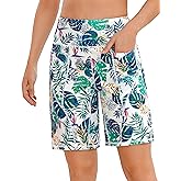 Quenteen Bermuda Shorts for Women 9" Knee Length Athletic Sweat Shorts High Waisted Yoga Jogger