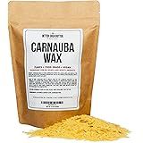 Carnauba Wax Flakes 1 LB - Food Grade, Vegan - Use for Wood Finish, Leather, Vegan Skin Care Ingredient - by Better Shea Butt