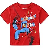 Marvel Spider-Man Birthday Boys Short Sleeve T-Shirt for Toddler and Big Kids