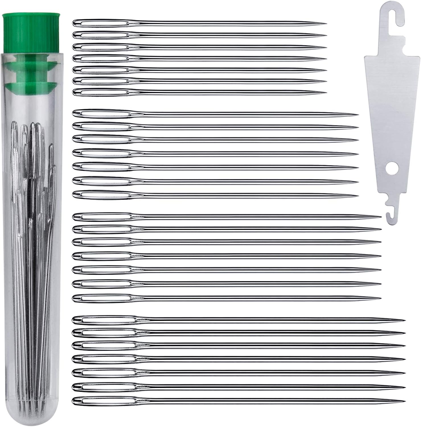 AIEX 28pcs BigEye Hand Sewing Needles Large Eye Stitching Needles in a