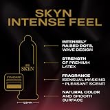 SKYN Intense Feel Condoms 10 Pack, Latex Free, Ribbed & Dotted, 53mm view 3