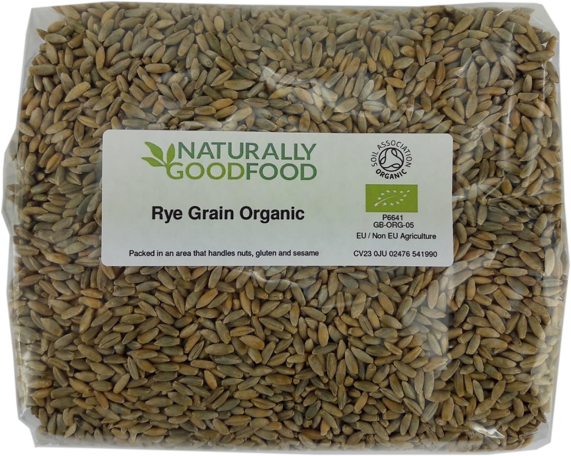 Organic Rye Grain 5kg - Free Delivery
