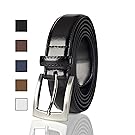 Belts for Men Mens Belt Buckle Genuine Leather Stitched Uniform Dress Belt