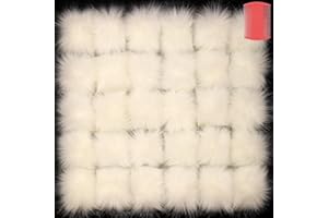 30 PCS Pom Poms for Hats, Faux FurPompoms for Hats 10cm Pompoms for Knitted Hats DIY Faux Fur Pom Poms for Hats，Fur Pompoms E