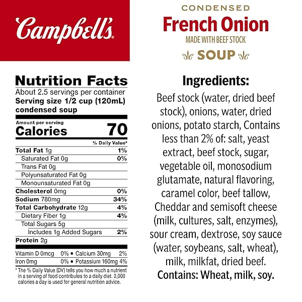 CAMPBELL’S CONDENSED FRENCH ONION SOUP, 10.5 OZ CAN