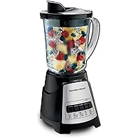 Hamilton Beach Power Elite Blender with 12 Functions for Puree, Ice Crush, Shakes and Smoothies and 40 Oz BPA Free Glass…