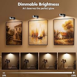 6Pcs Picture Lights for Wall Battery