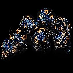 AUSTOR 7-Die DND Dice Set Handmade Sharp Edge
