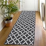 SHACOS Carpet Runner Hallway 60x180 cm Non Slip Washable Black view 5