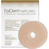 EpiDerm Areola Circles – Silicone Scar Sheets for Surgical Scars from Areola Reconstruction & Breast Augmentation - Washable & Reusable Silicone Sheets - Complements Mastopexy Forms - 1 Pair, Natural