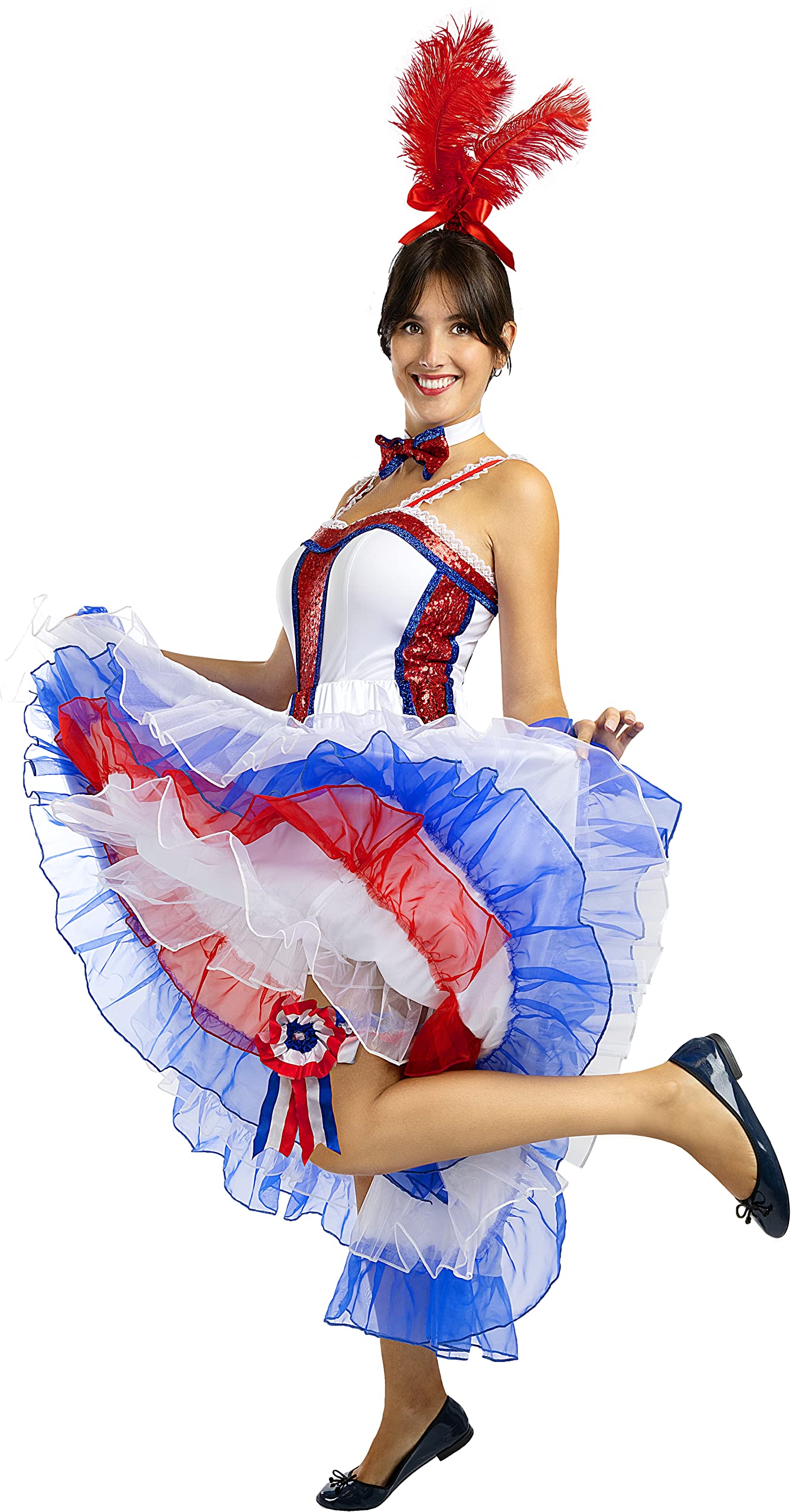 Funidelia | Moulin Rouge Costume for woman 20s, Cabaret, Charleston, Decades - Costumes for adults, accessory fancy dress & props for Halloween, carnival & parties - Size M - White