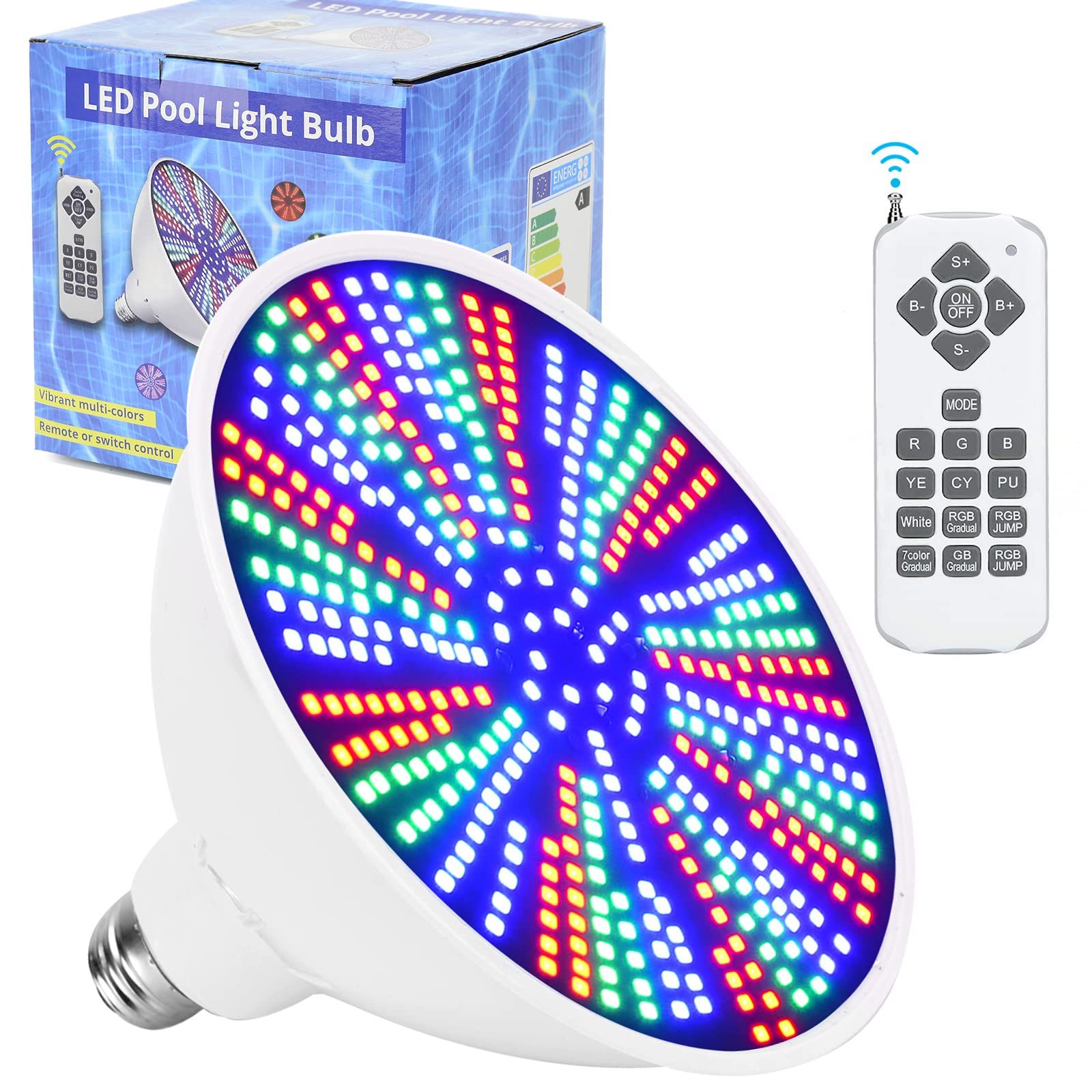 12V LED Color Changing Pool Light With Remote - Super Bright For Inground Pools
