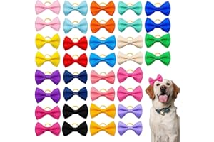FINEPOTY Dog Accessories,48PCS(24pairs) Small Handmade Hair Accessories Bow Pet Puppy for Doggies Cat Kitten Rabbit Grooming 