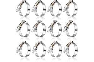 SEKSUALA 12Pack 2.25" T Bolt Hose Clamps - 304 Stainless Steel Turbo Intake Clamp for Turbo Tubes, Intercooler Pipes, Heavy Duty Radiator Hose Clamps Adjustable Range 64mm-72mm for 2.25" Hose ID