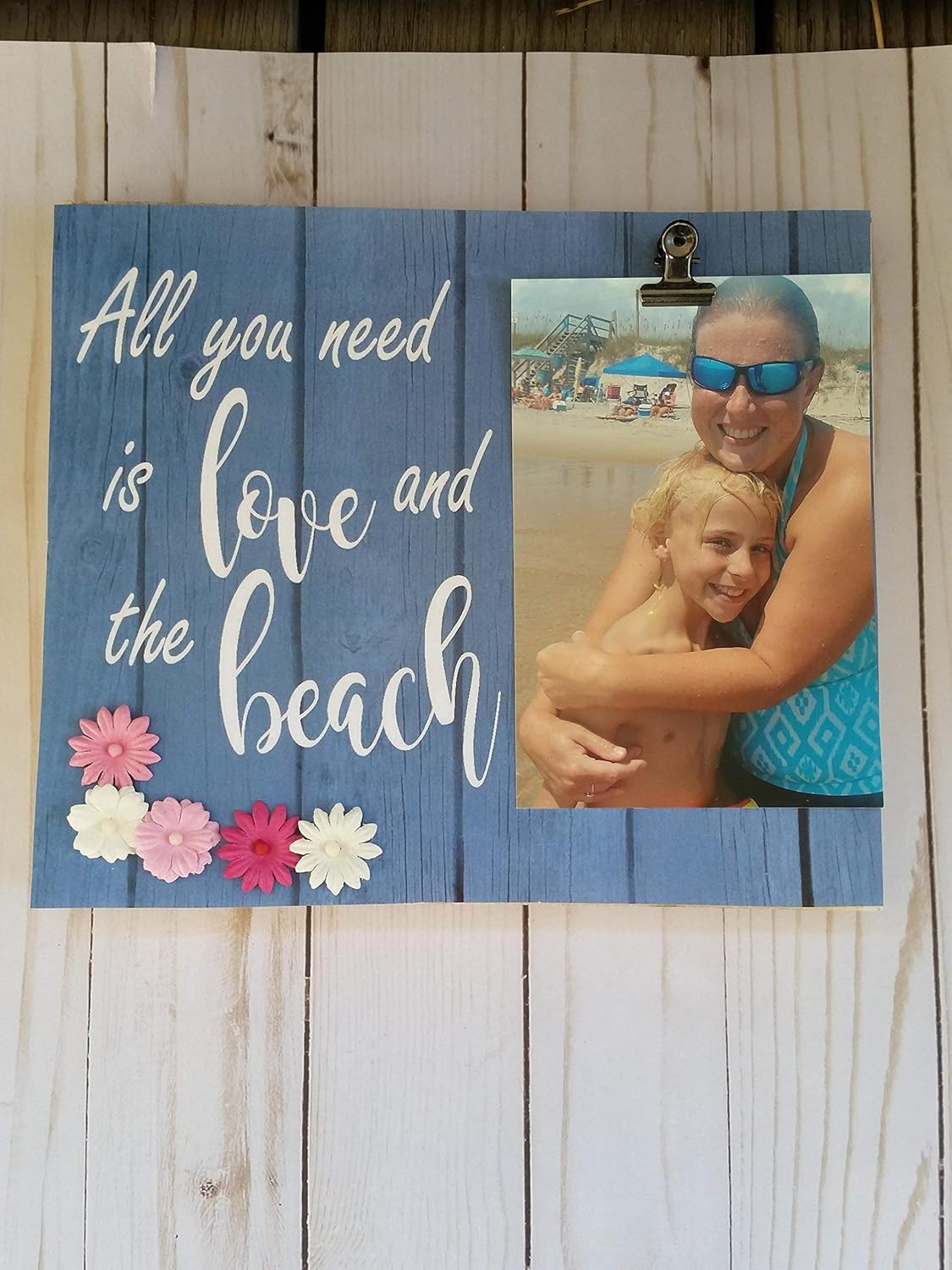 Beach picture frame, beachy décor, wood photo frames