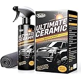 Real Ceramic Coating for Cars Polish (16 Fl Oz), Unmatched Shine Car Wax Coating Spray, No Pungent Smell, Quick Detailer Spray Wax, Lasts 50+ Washes Car Paint Sealant, Truck Accessories