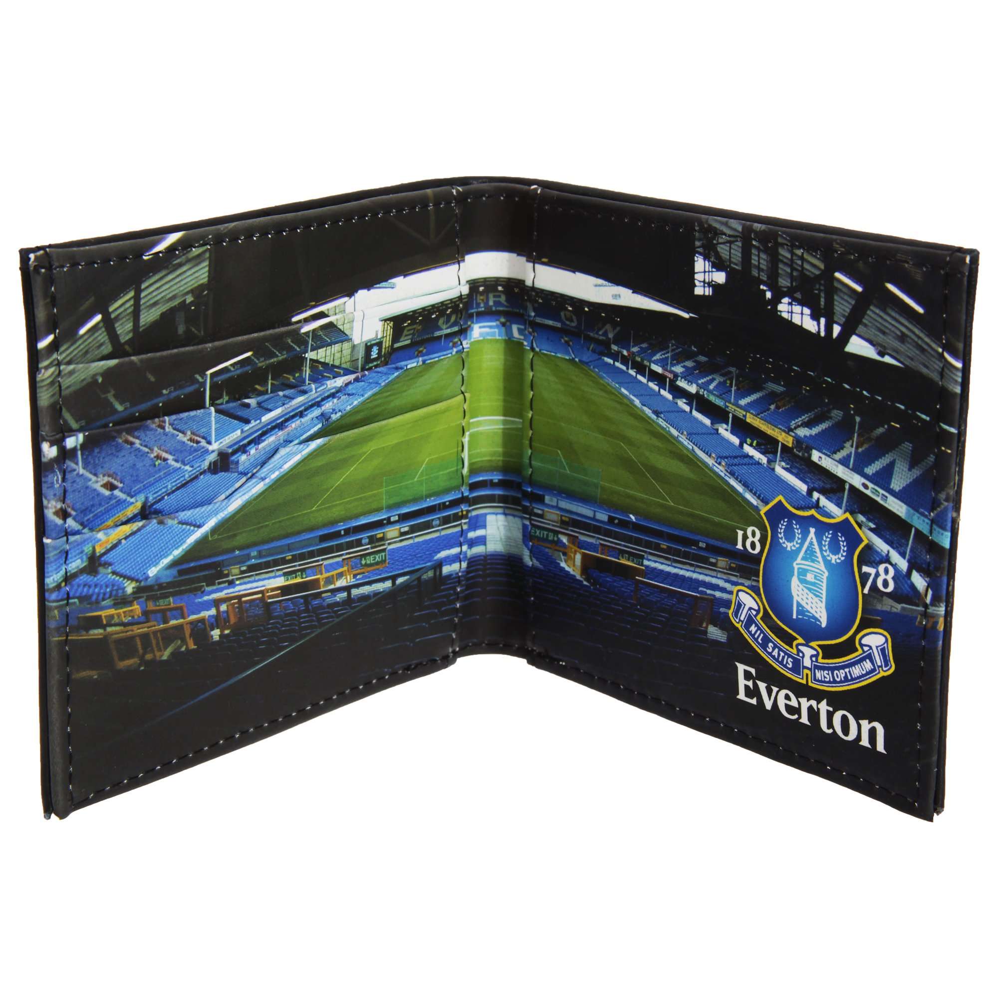 Stadium Wallet Club Crest On The Cover Pitch Panoramic View Folded Everton
