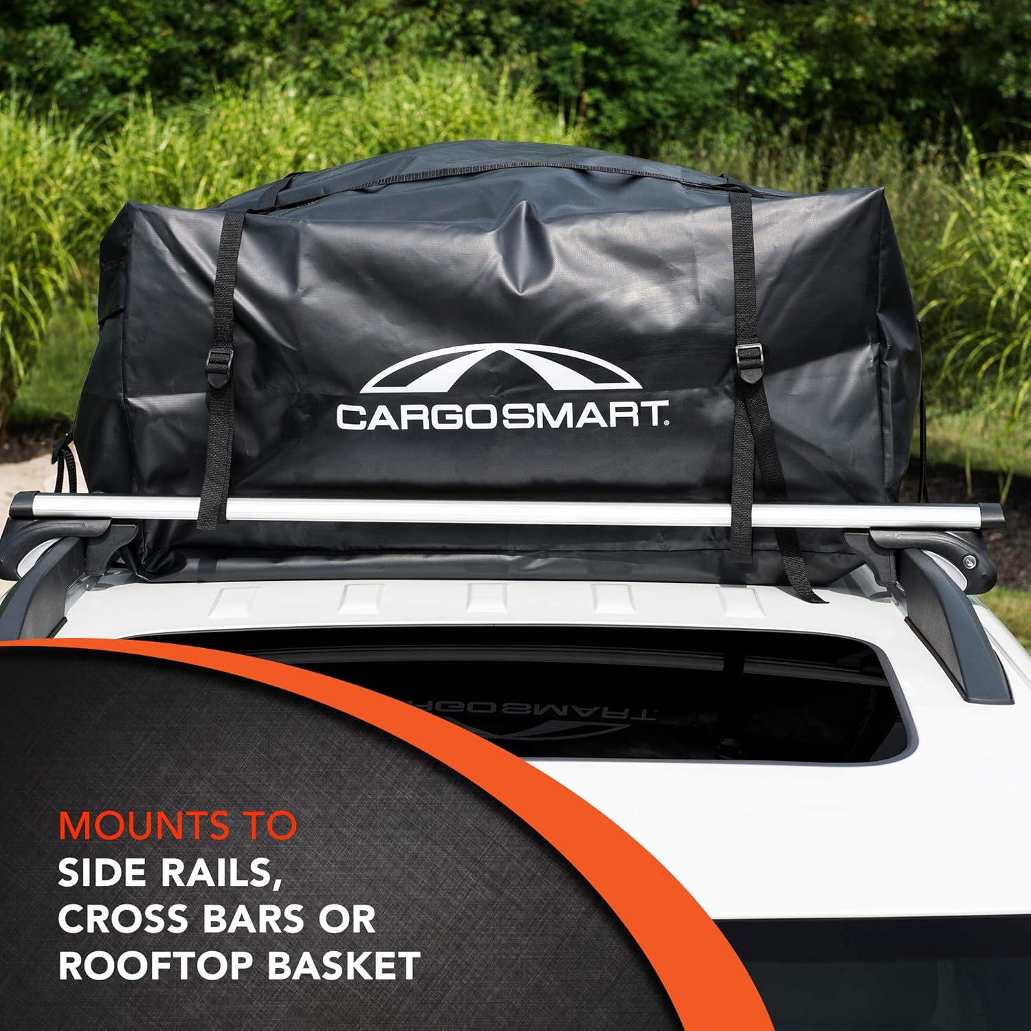 Adds up to 15 Cubic Feet of Storage HeavyDuty Vinyl CargoSmart Soft Sided Car Top Cargo Bag