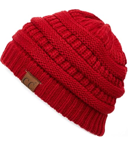 C.C Unisex Chunky Soft Stretch Cable Knit Warm Fuzzy Lined  display picture 2
