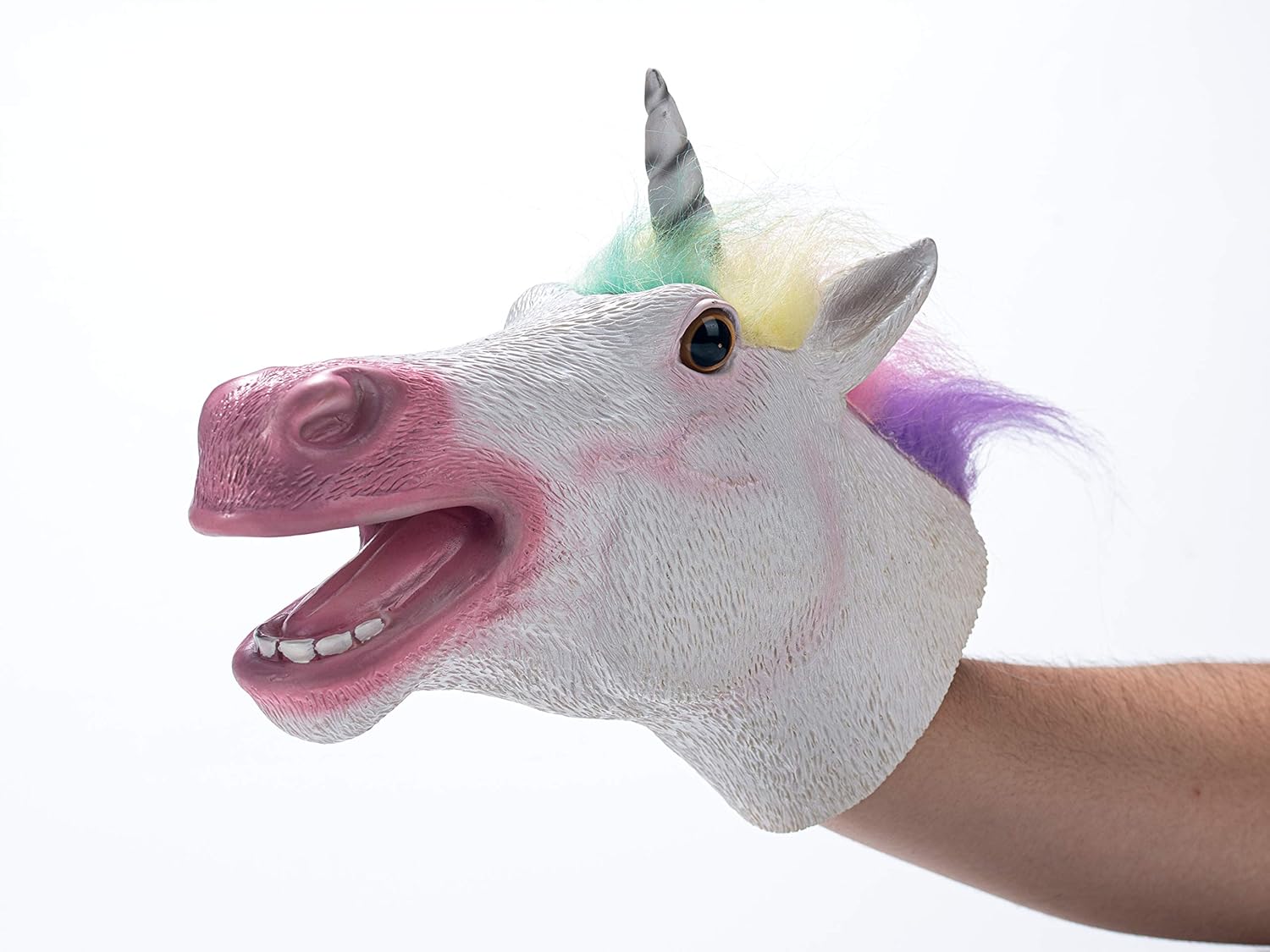 rubber unicorn hand puppet