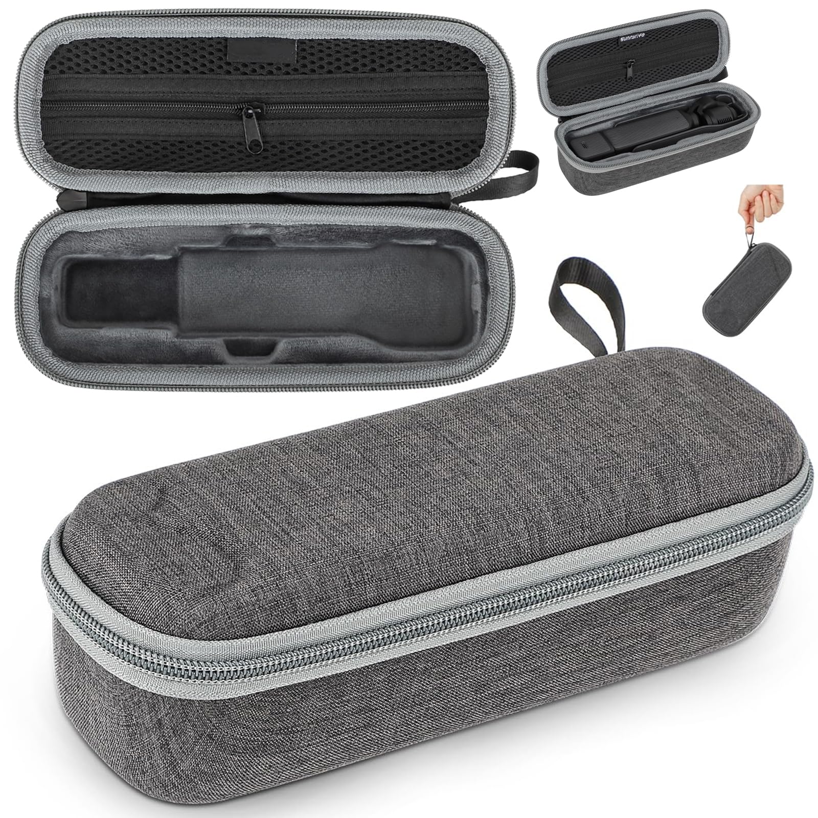 Honbobo Bag Case for DJI Action 2, Mini Storage Bag Handbag Accessories for DJI Action 2, Grey