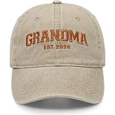 Nana Grandma Nonna Hat for Women - Adjustable Washed Baseball Caps - Perfect Grandma Gift for Everyday Wear