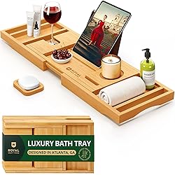 ROYAL CRAFT WOOD Premium Foldable Bathtub Tray