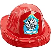 Kenco Kids Customizable Plastic Firefighter Hats -Choose your style, add your name or department