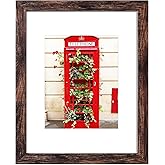 SESEAT 16x20 Picture Frame Brown, Display Pictures 11x14 with Mat or 16x20 without Mat, Photo Frames Wall Gallery, 1 Pack