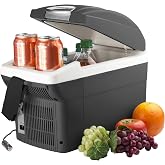 Wagan EL6206 12V 6 Quart Personal Thermoelectric, 6 Liter Capacity, Portable Electric Cooler Warmer with 12/24V DC, Small Fridge for Car, RV, and Camping Use, UL Listed