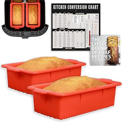 INFRAOVENS Air Fryer Silicone Loaf Pans, 10 inch, BPA Free, Non-Stick, Fits Instant Pot, Ninja Foodi, Cosori, Chefman, Power XL, Dash, Multicolor