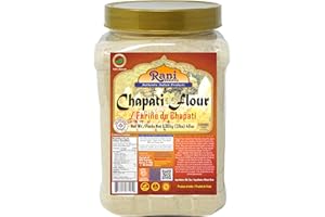 Rani Chapati Flour (100% Pure Whole Wheat Chakki Atta), For Making Roti & Indian Breads 48oz (3lbs) 1.36kg PET Jar ~ All Natu