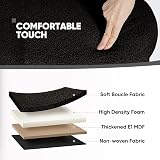 Bonlife Folding Ottoman Storage Bench Boucle Footstool Oval 76x38x38cm Black view 7