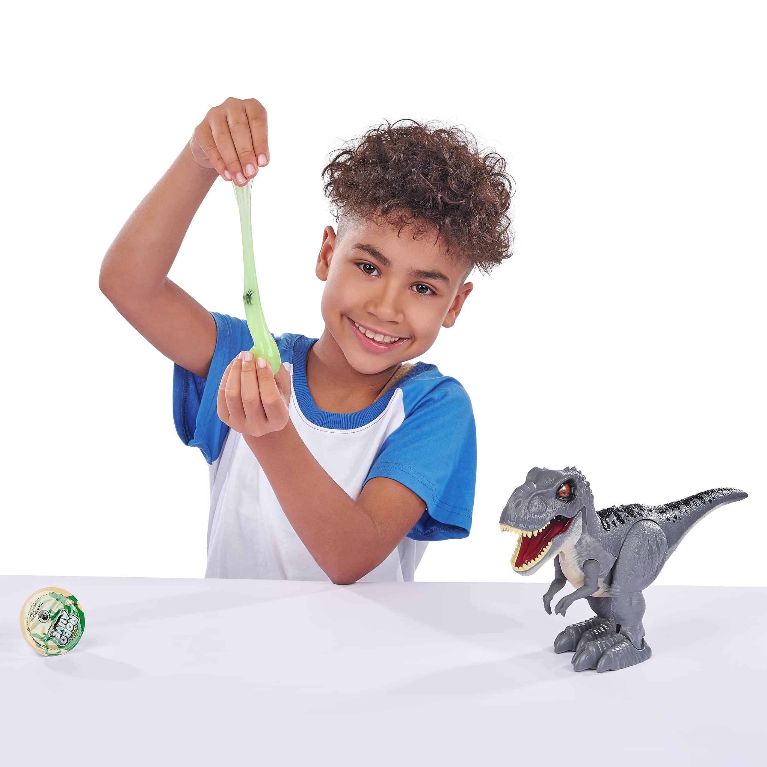 Robo Alive Attacking Grey T-Rex Battery-Powered Robotic Toy by Zuru, Dinosaur Toy, Gift for Boys 3 Years Old and Up