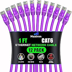 Maximm Cat 6 Ethernet Cable 1 ft