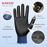 KAYGO KG19N Work Gloves MicroFoam Nitrile Grip Dots Navy XL view 2