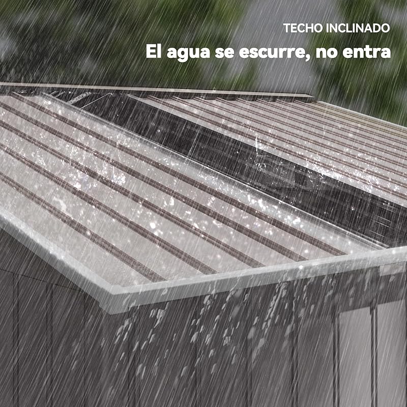 Abrigo de jardim exterior 4,9 m² 277x195x192 cm Cinzento claro