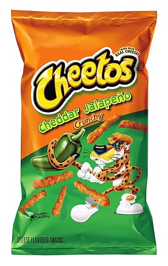 Frito-Lay Cheetos Cheddar Jalapeno Crunchy Pouch, 226.8 g