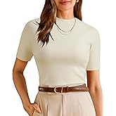 Arach&Cloz Women's Wool Blend Spring Seamless Rip Resistant Tops Opaque Business Casual Shirts