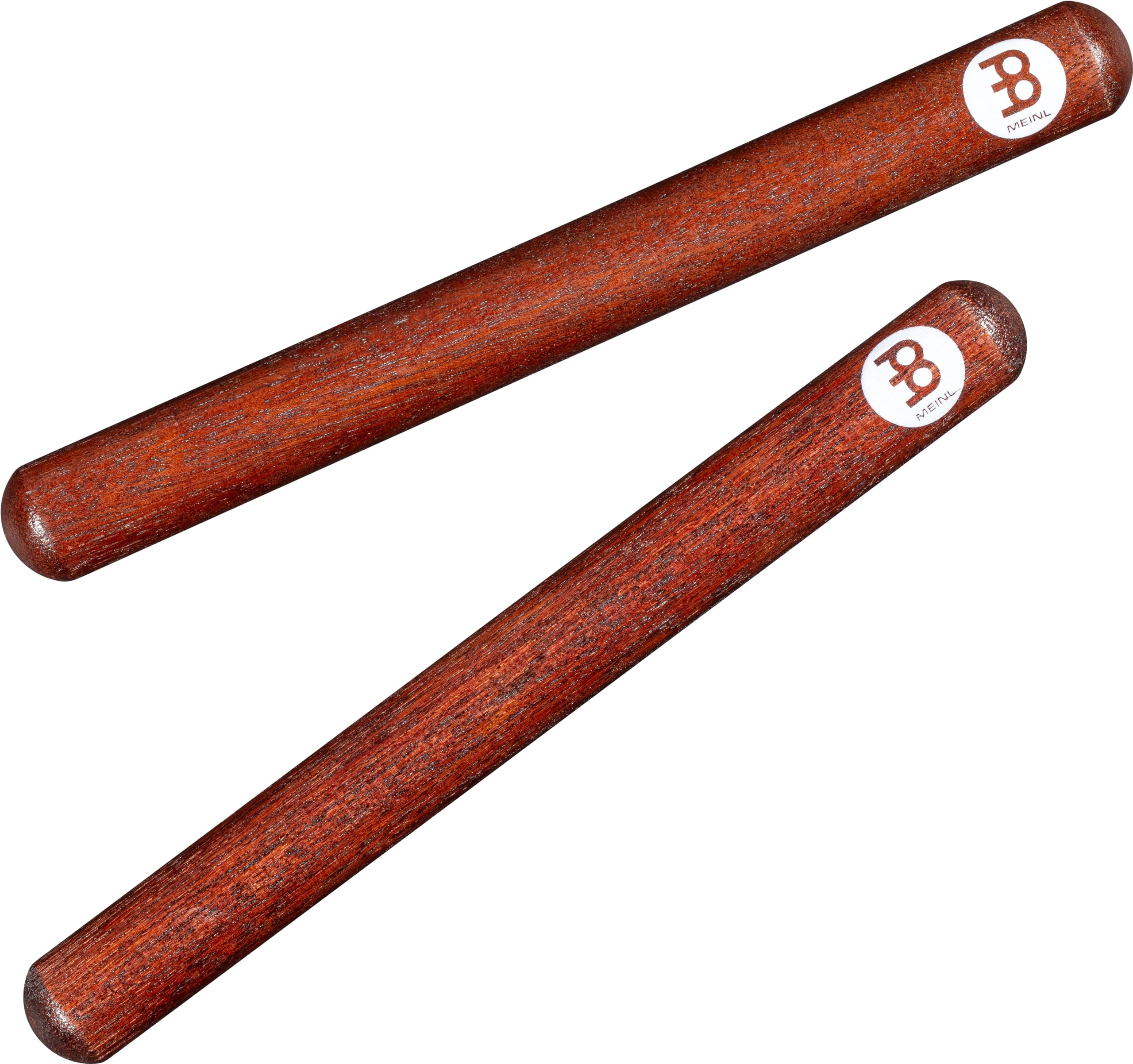Meinl Percussion Wood Claves Deluxe - 1 Pair of Cylindrical Claves - Musical Instrument - Walnut, Natural (CL18)