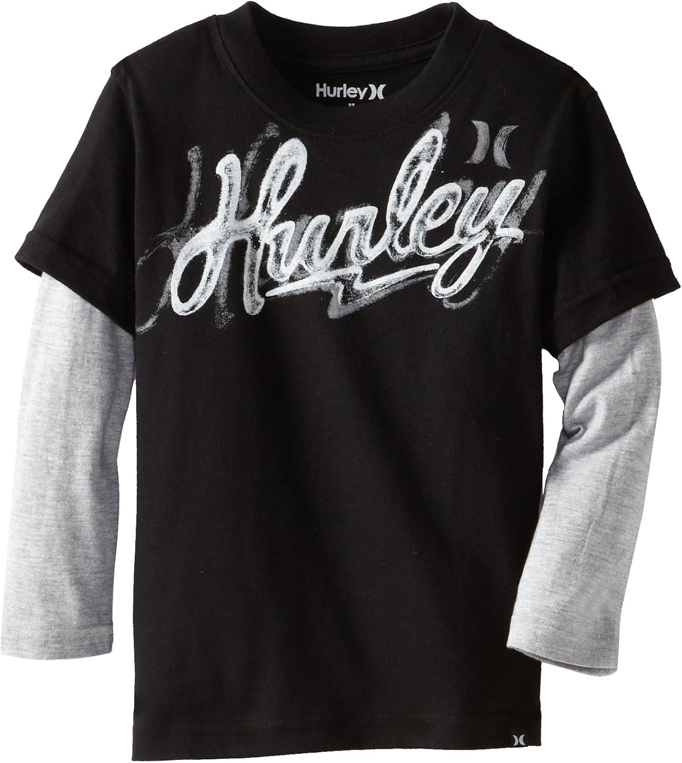 Hurley Little Boys' Scripty Slider 1, Black, 2T Fashion T