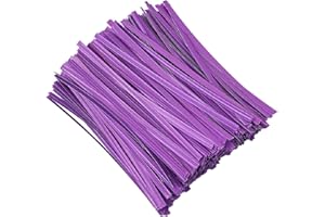DGTANGYIN 500 Pcs 5" Purple Paper Twist Ties, for Party Cello Candy Bread Coffee Bags Cake Pops